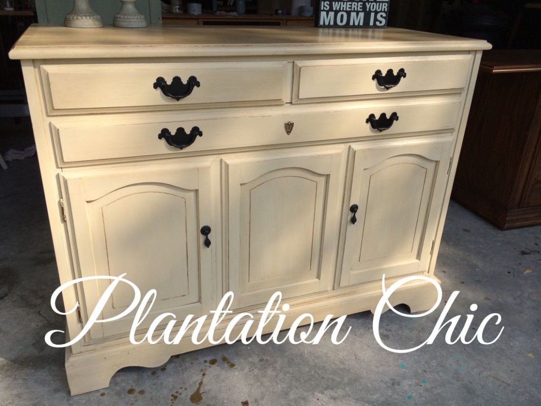 Vintage Buffet Painted In A Mix Of Annie Sloan Old White And Old ..