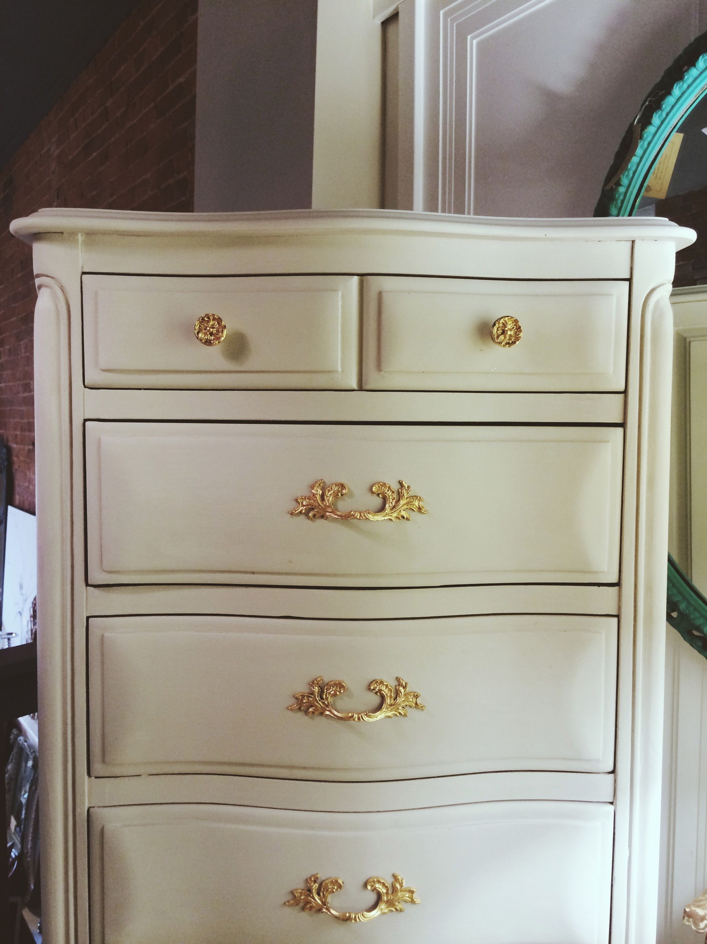 Vintage Chest In Grey + Gold. Chalk Paint® By Annie Sloan Custom ..