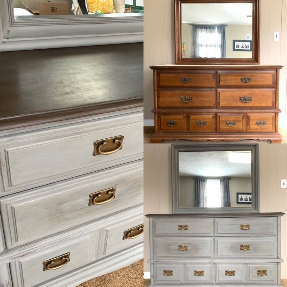 Vintage Dresser Refresh Using Chalk Paint » Rocky Canyon Rustic How To Chalk Paint Wood Furniture