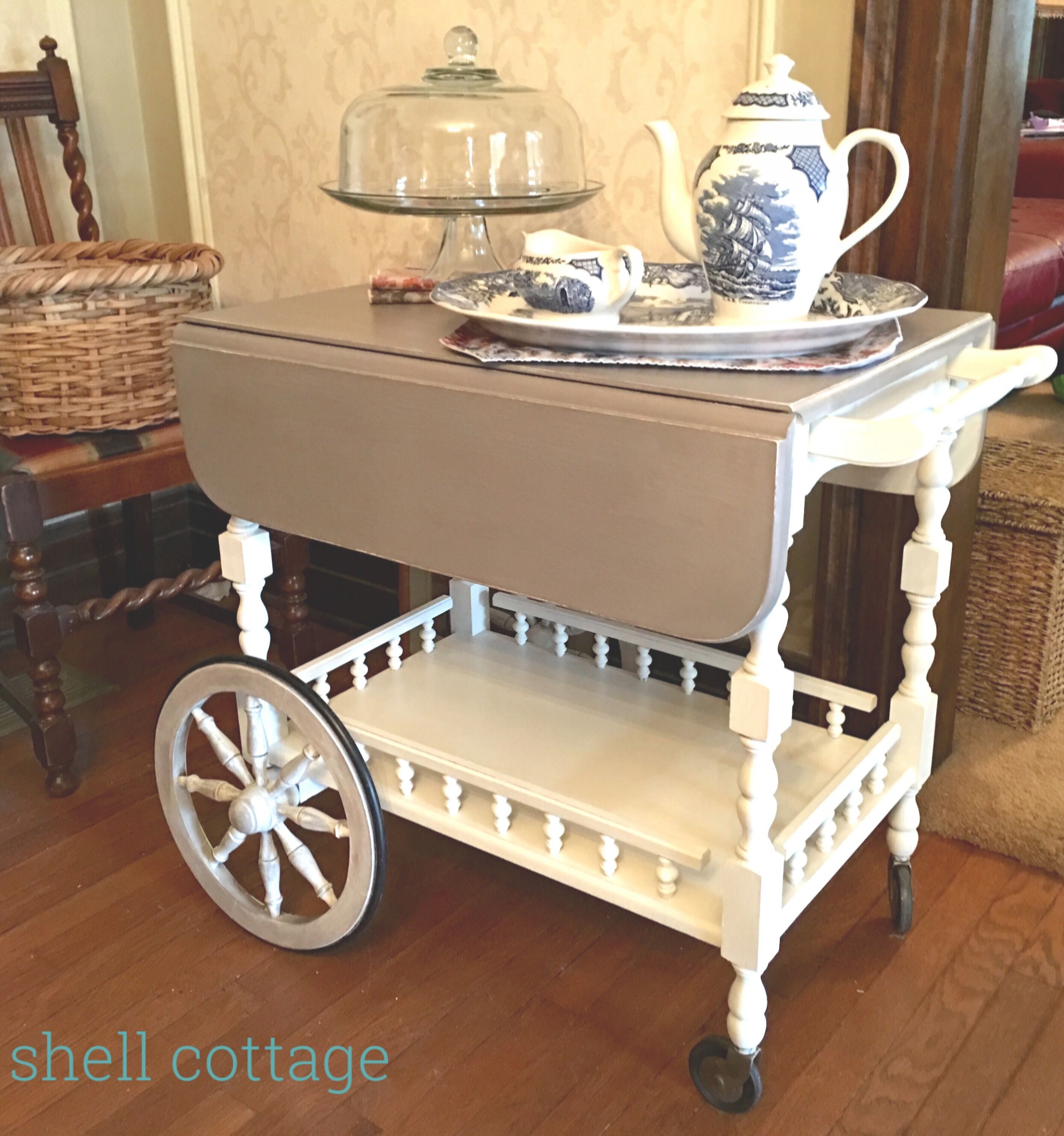 Vintage Tea Cart Refinished In Annie Sloan Chalk Paint, Coco And ..