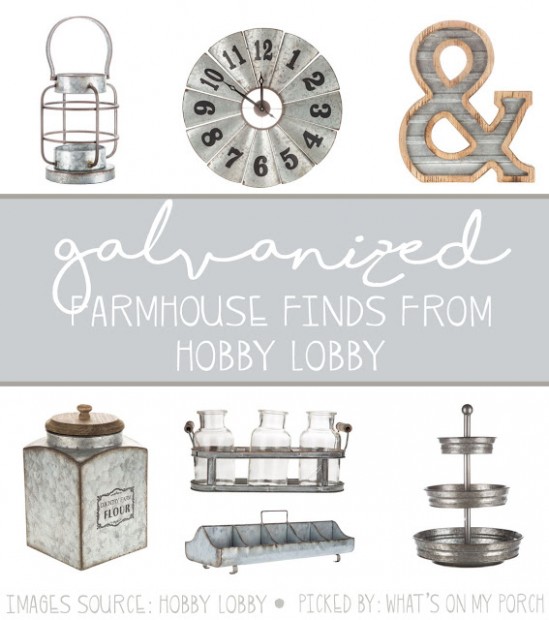 What's On My Porch: Galvanized Farmhouse From Hobby Lobby Hobby Lobby Farm Furniture