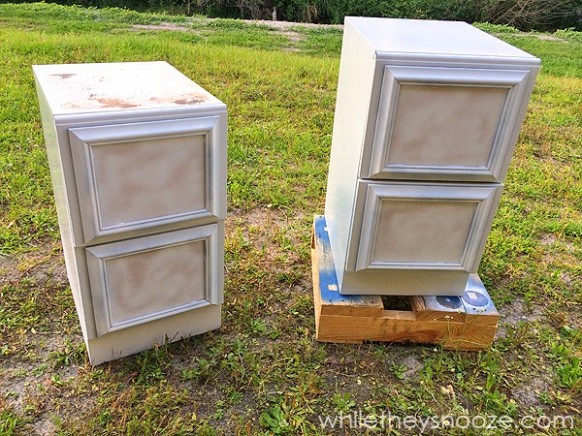 While They Snooze: File Cabinet Update Can You Chalk Paint Metal File Cabinet