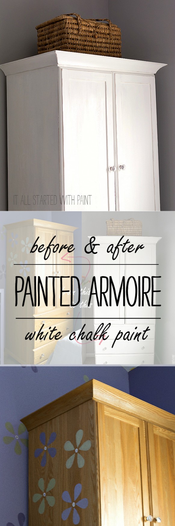 White Painted Armoire It All Started With Paint Annie Sloan Chalk Paint Pure White